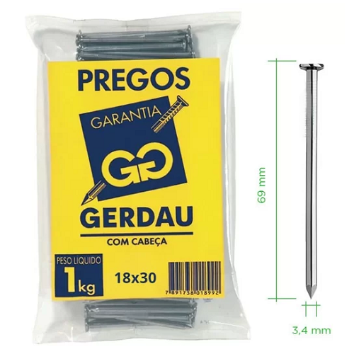 Prego 3,4 x 69mm (18x30)